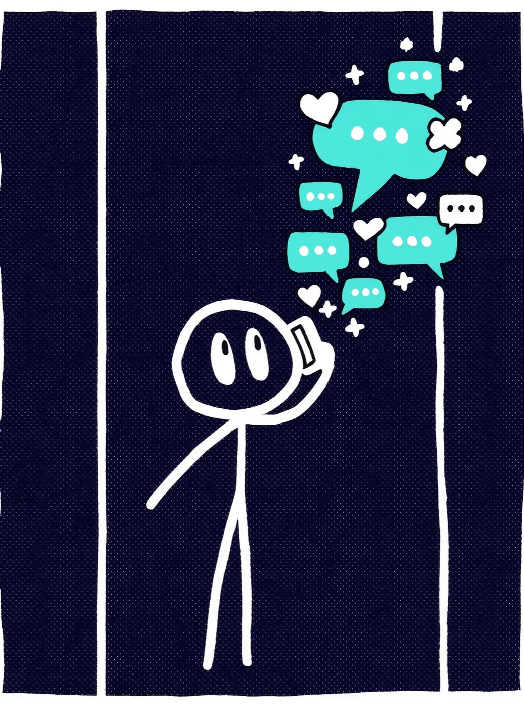 Palito's phone overflowing with messages and notifications